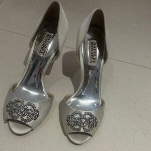 Badgley Mischka Ivory Embellished Heels